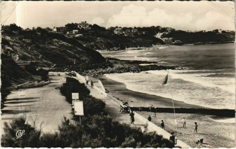 Carte postale ancienne Bidart La Plage à Bidart