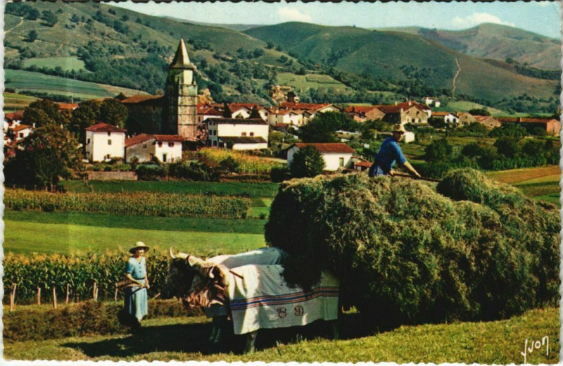 Carte postale ancienne Ainhoa Village Type du Pays Basque à Ainhoa