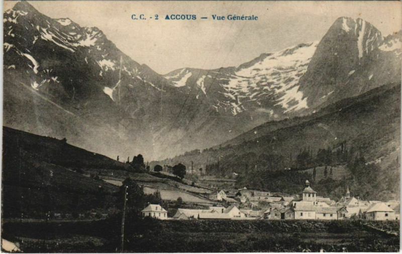 Carte postale ancienne Accous Vue Generale à Accous