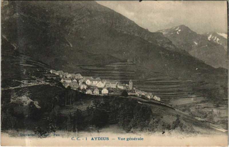 Carte postale ancienne Aydius Vue Generale à Aydius