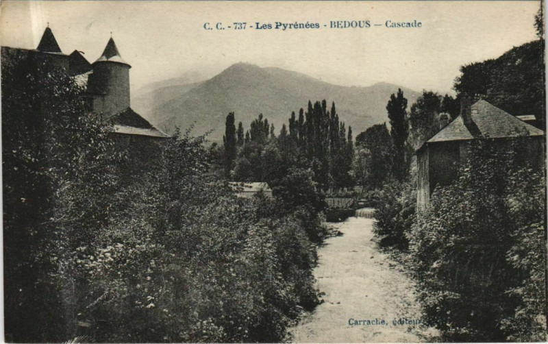 Carte postale ancienne Bedous Cascade à Bedous
