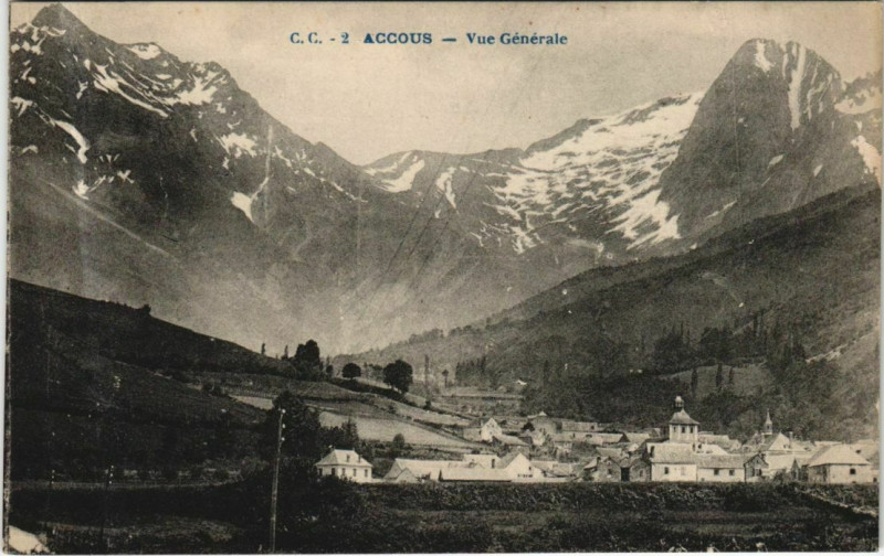 Carte postale ancienne Accous Vue Generale à Accous