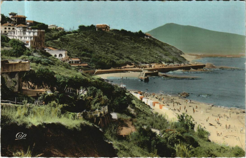 Carte postale ancienne Guethary La Plage - Vue vers l'Espagne