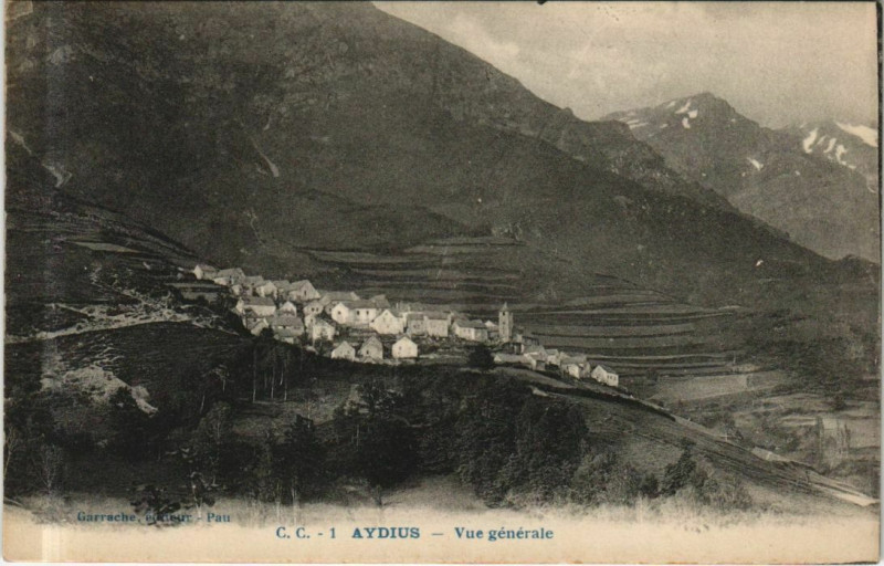 Carte postale ancienne Aydius Vue Generale à Aydius