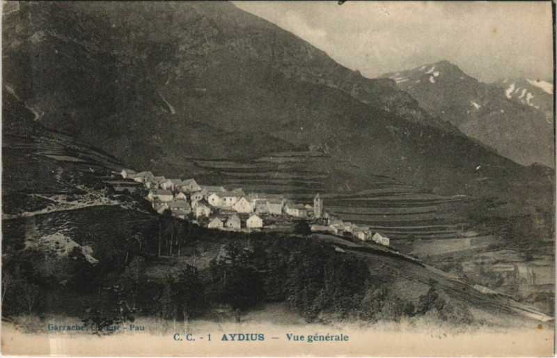 Carte postale ancienne Aydius Vue Generale à Aydius