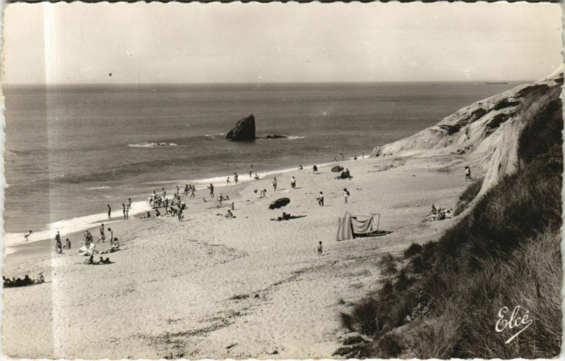 Carte postale ancienne Bidart pres Biarritz - Camping du Pavillon Royal - La Plage à Biarritz