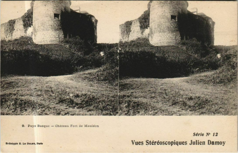 Carte postale ancienne Mauleon Chateau Fort - Stereo Postcard