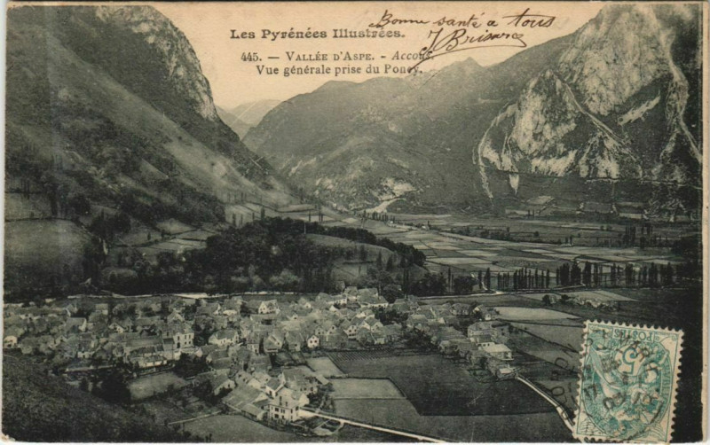 Carte postale ancienne Accous Vue Generale à Accous