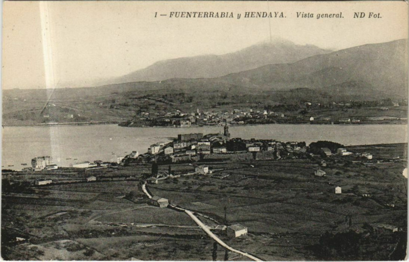 Carte postale ancienne Fuenterrabia Hendaya - Vue Generale - Vista General