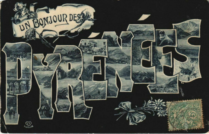 Carte postale ancienne Un Bonjour des Pyrenees