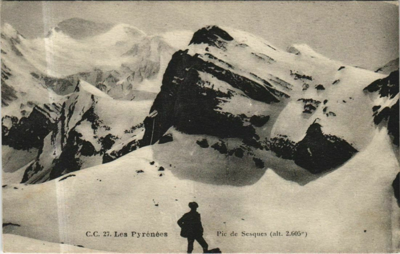 Carte postale ancienne Les Pyrenees - Pic de Sesques