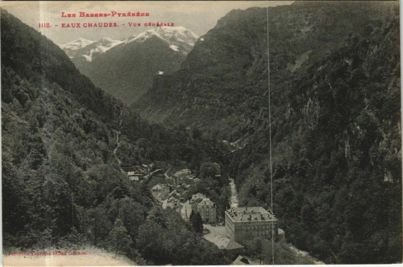 Carte postale ancienne Eaux-Chaudes Vue Generale