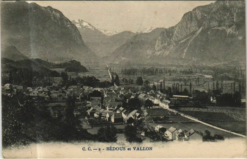 Carte postale ancienne Bedous et Vallon à Bedous