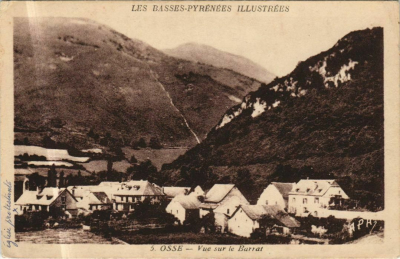 Carte postale ancienne Osse Vue sur le Barrat