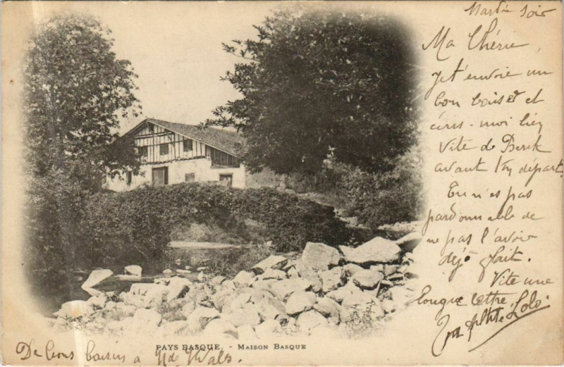 Carte postale ancienne Pays Basque - Maison Basque