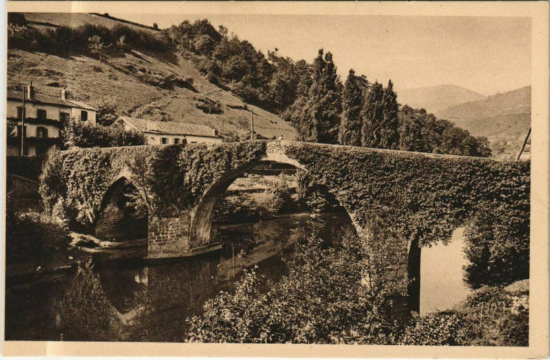 Carte postale ancienne Bidarray Le Tres Pittoresque et Vieux Pont à Bidarray