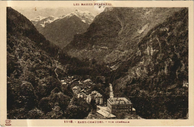 Carte postale ancienne Eaux-Chaudes Vue Generale