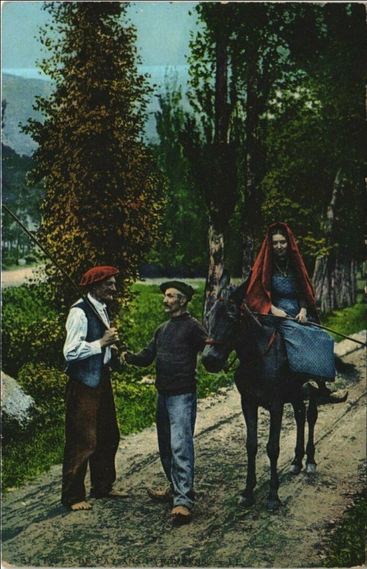 Carte postale ancienne Types de Paysans Pyreneens