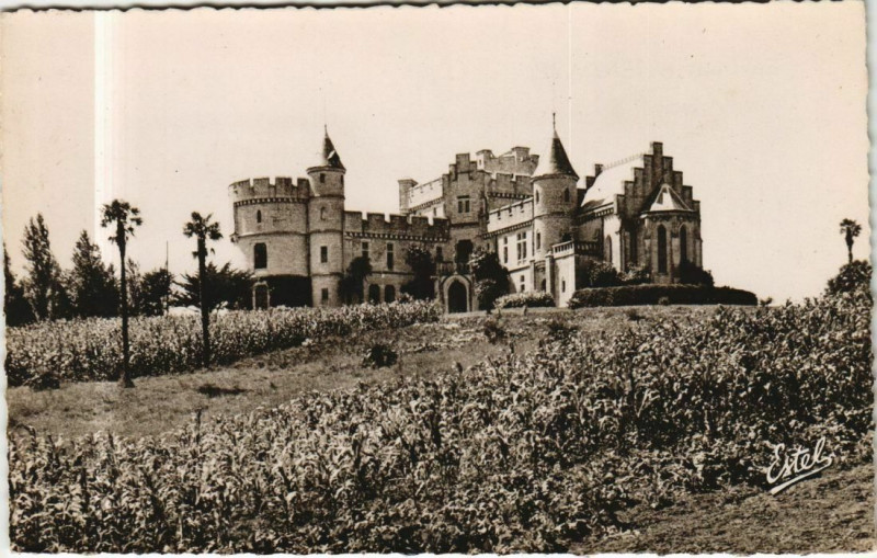 Carte postale ancienne Hendaye Environs - Le Chateau Abbadia à Hendaye