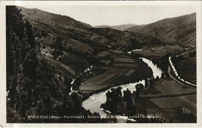 Carte postale ancienne Biriatou River Valley à Biriatou