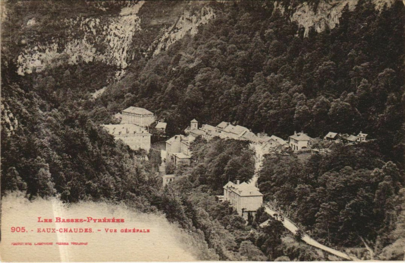 Carte postale ancienne Eaux-Chaudes Vue Generale