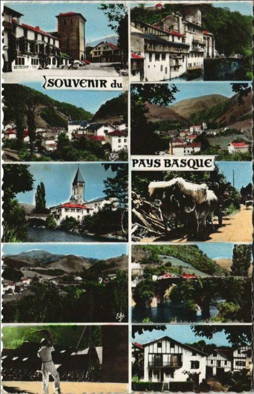 Carte postale ancienne Pays Basque - Town Scenes - Views
