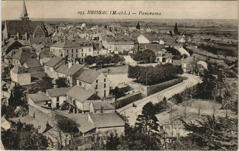 Carte postale ancienne Brissac Panorama