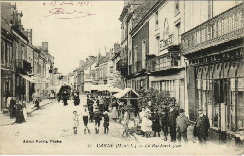 Carte postale ancienne Cande La Rue Saint-Jean