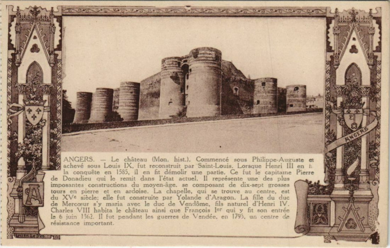 Carte postale ancienne Angers Le Chateau à Angers