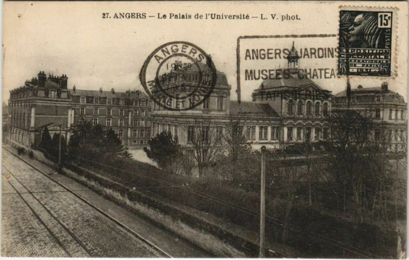 Strasbourg - L'Université - Carte postale ancienne et vue d'Hier et