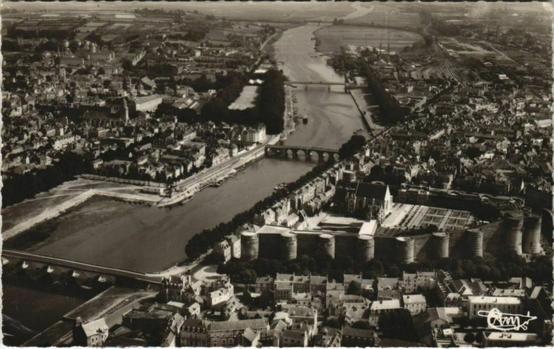 Carte postale ancienne Angers Vue Generale à Angers