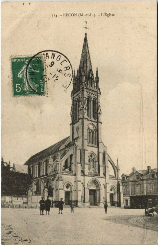 Carte postale ancienne Becon L'Eglise