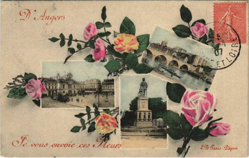 Carte postale ancienne Angers Scenes - Fleurs à Angers