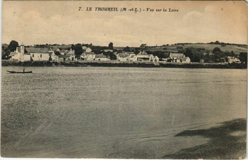 Carte postale ancienne Le Thoureil Vue sur la Loire