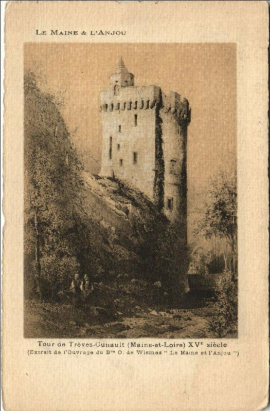 Carte postale ancienne Treves-Cunault Tour de Treves-Cunault
