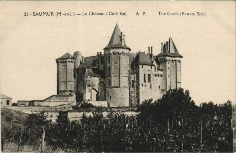 Carte postale ancienne Saumur Le Chateau - Cote Est à Saumur