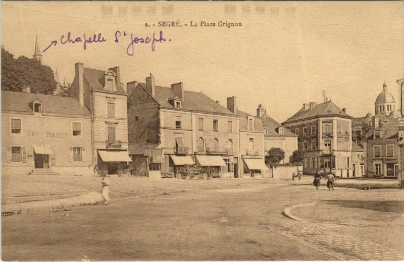 Carte postale ancienne Segre La Place Grignon