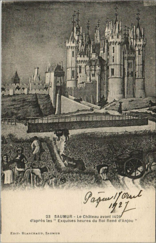 Carte postale ancienne Saumur Le Chateau avant 1426 à Saumur