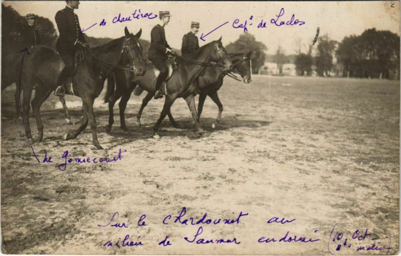 Carte postale ancienne Saumur Cavalerie - Cavalry - Photo Postcard à Saumur