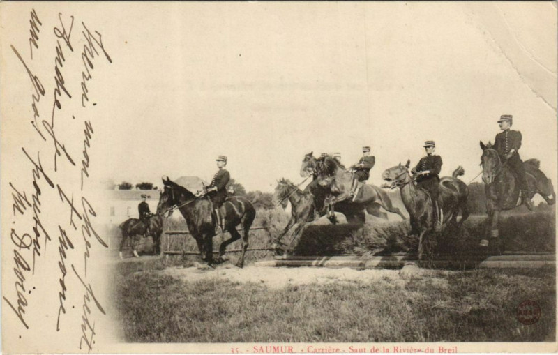 Carte postale ancienne Saumur Carriere - Salut de la Riviere du Breil à Saumur