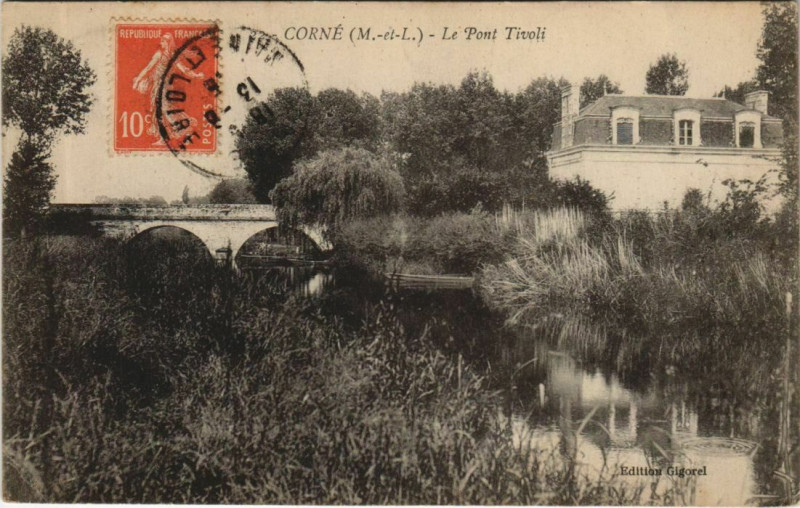 Carte postale ancienne Corne Le Pont Tivoli