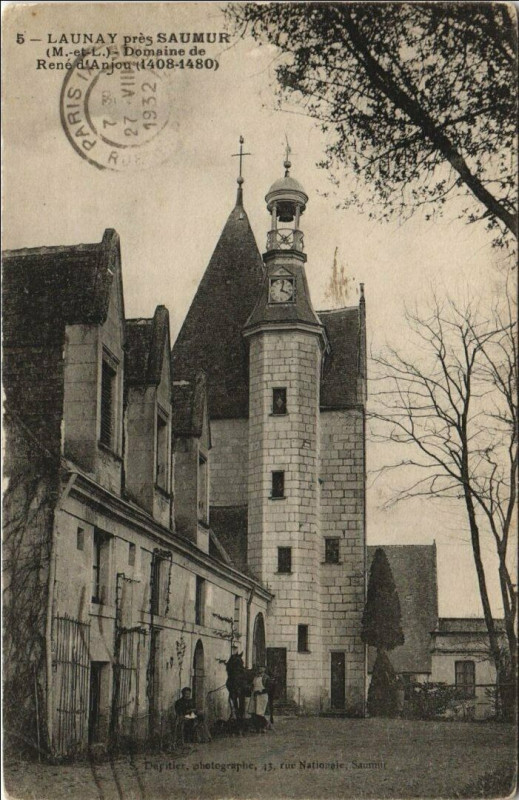 Carte postale ancienne Launay pres Saumur - Domaine de Rene d'Anjou à Saumur