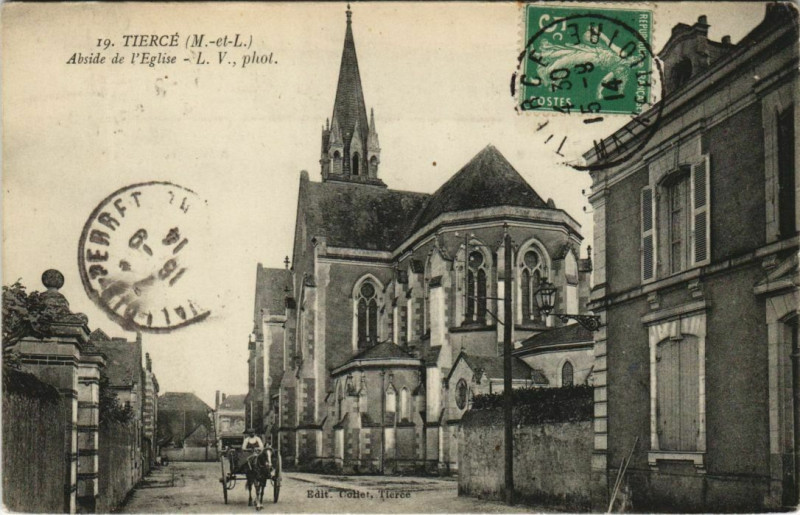 Carte postale ancienne Tierce Abside de l'Eglise