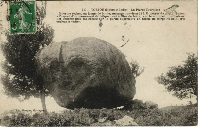 Carte postale ancienne Torfou La Pierre Tournisse