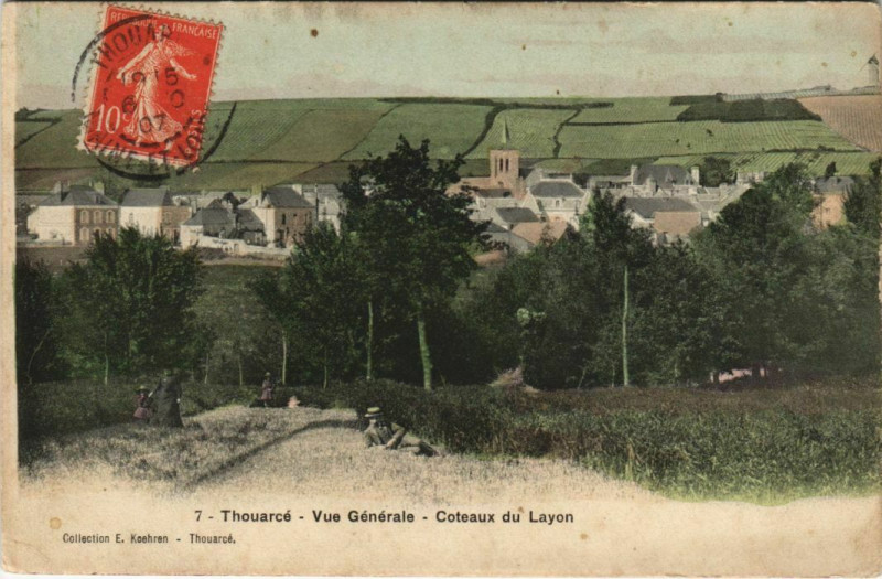 Carte postale ancienne Thouarce Vue Generale - Coteaux du Layon