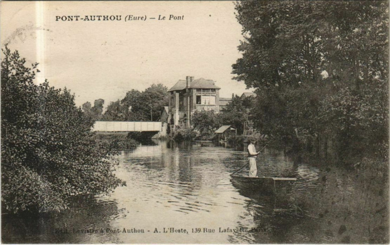 Carte postale ancienne Pont-Authou Le Pont à Authou