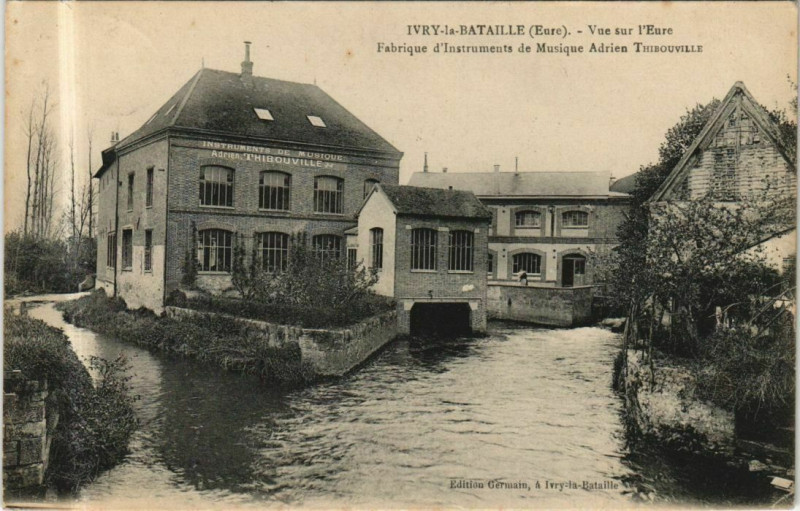 Carte postale ancienne Ivry-la-Bataille Fabrique d'Instruments de Musique à Ivry-la-Bataille