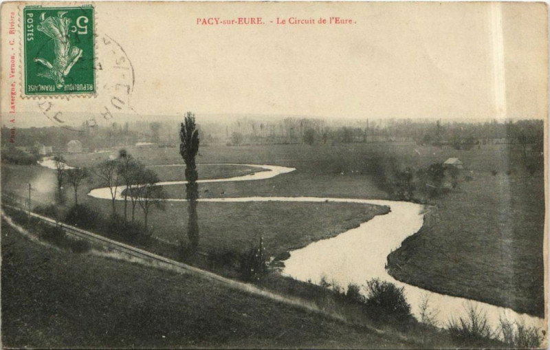 Carte postale ancienne Pacy-sur-Eure Le Circuit de l'Eure à Pacy-sur-Eure