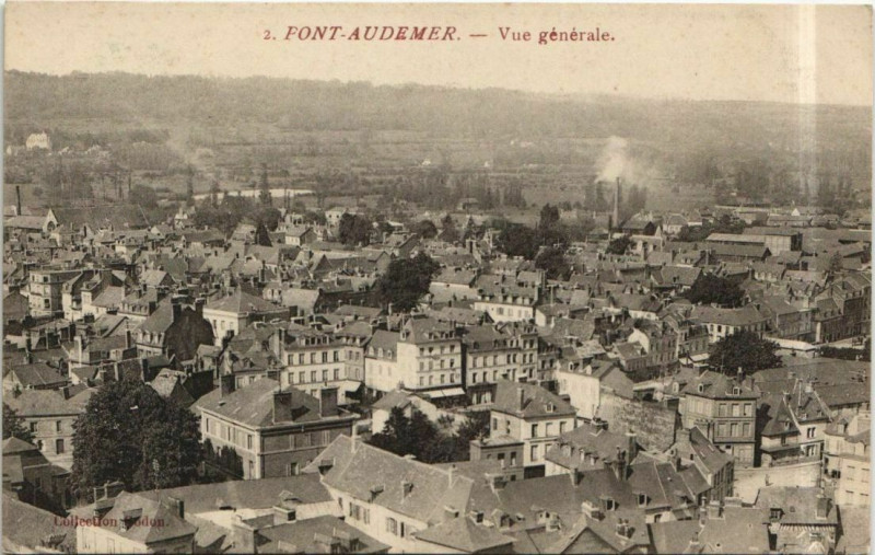 Carte postale ancienne Pont-Audemer Vue Generale à Pont-Audemer
