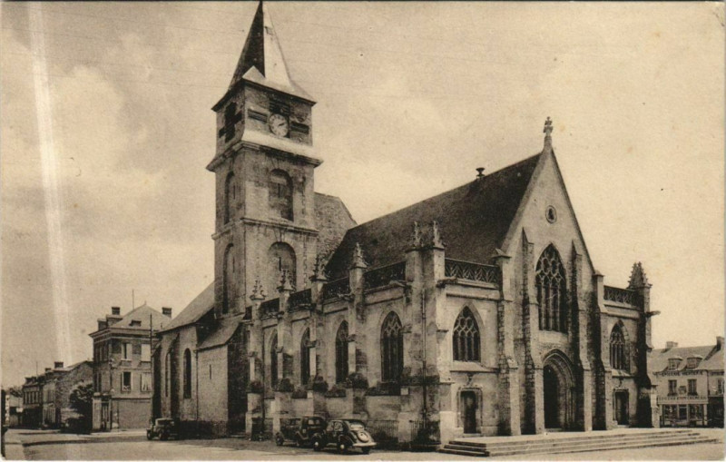 Carte postale ancienne Beuzeville L'Eglise à Beuzeville